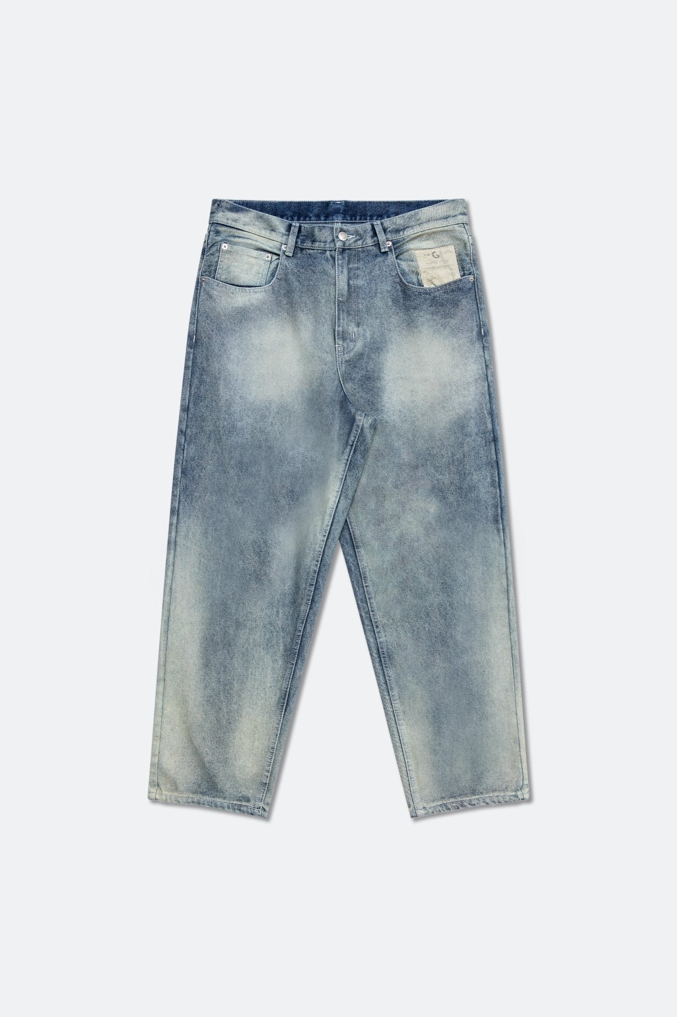 GROCERY BAGGY FADE WASHED DENIM JEANS / FADED BLUE - GROGROCERY