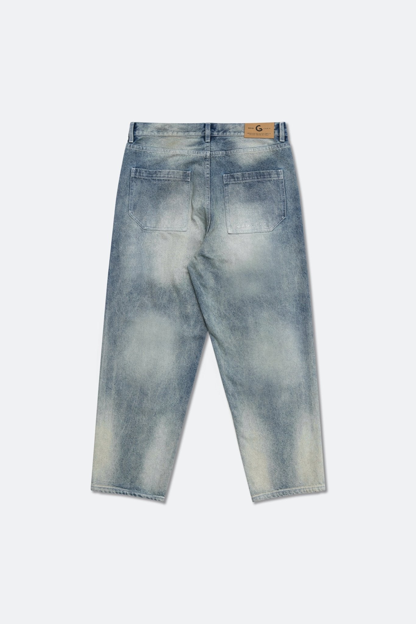 GROCERY BAGGY FADE WASHED DENIM JEANS / FADED BLUE - GROGROCERY