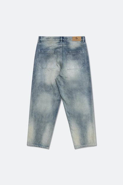 GROCERY BAGGY FADE WASHED DENIM JEANS / FADED BLUE - GROGROCERY
