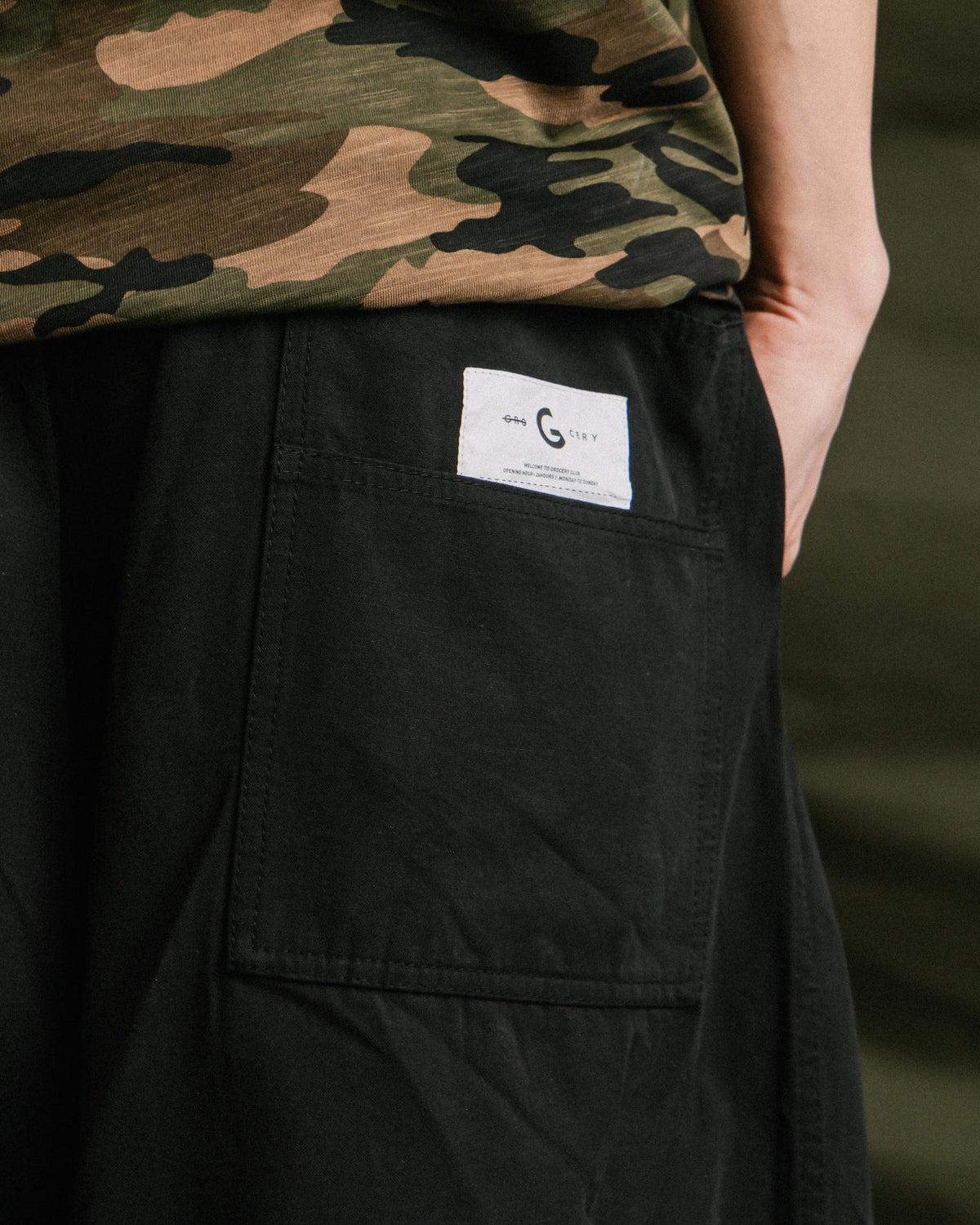 GROCERY BALLOON FIT WIDE PANTS/ BLACK - GROGROCERY