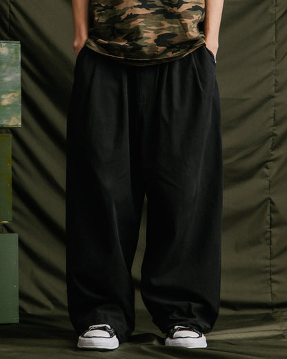 GROCERY BALLOON FIT WIDE PANTS/ BLACK - GROGROCERY
