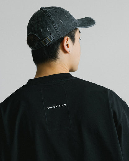 GROCERY BASIC BOXY TEE/ BLACK - GROGROCERY