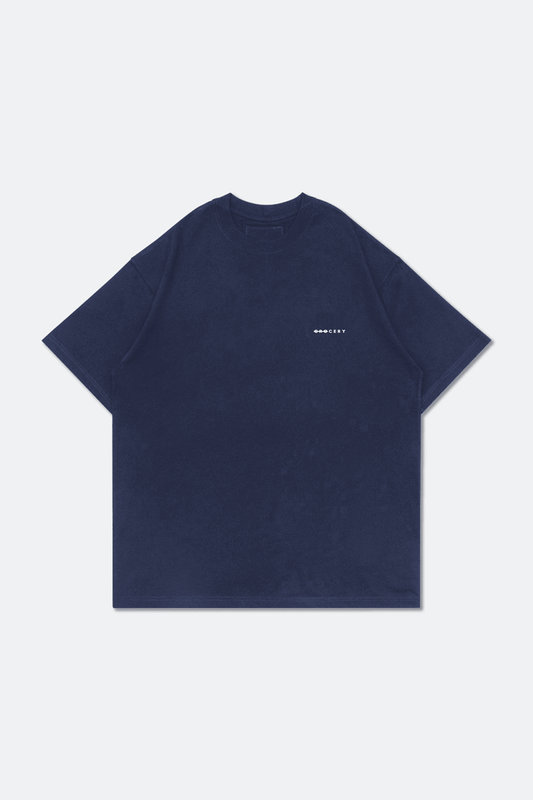 GROCERY BASIC BOXY TEE/ NAVY - GROGROCERY