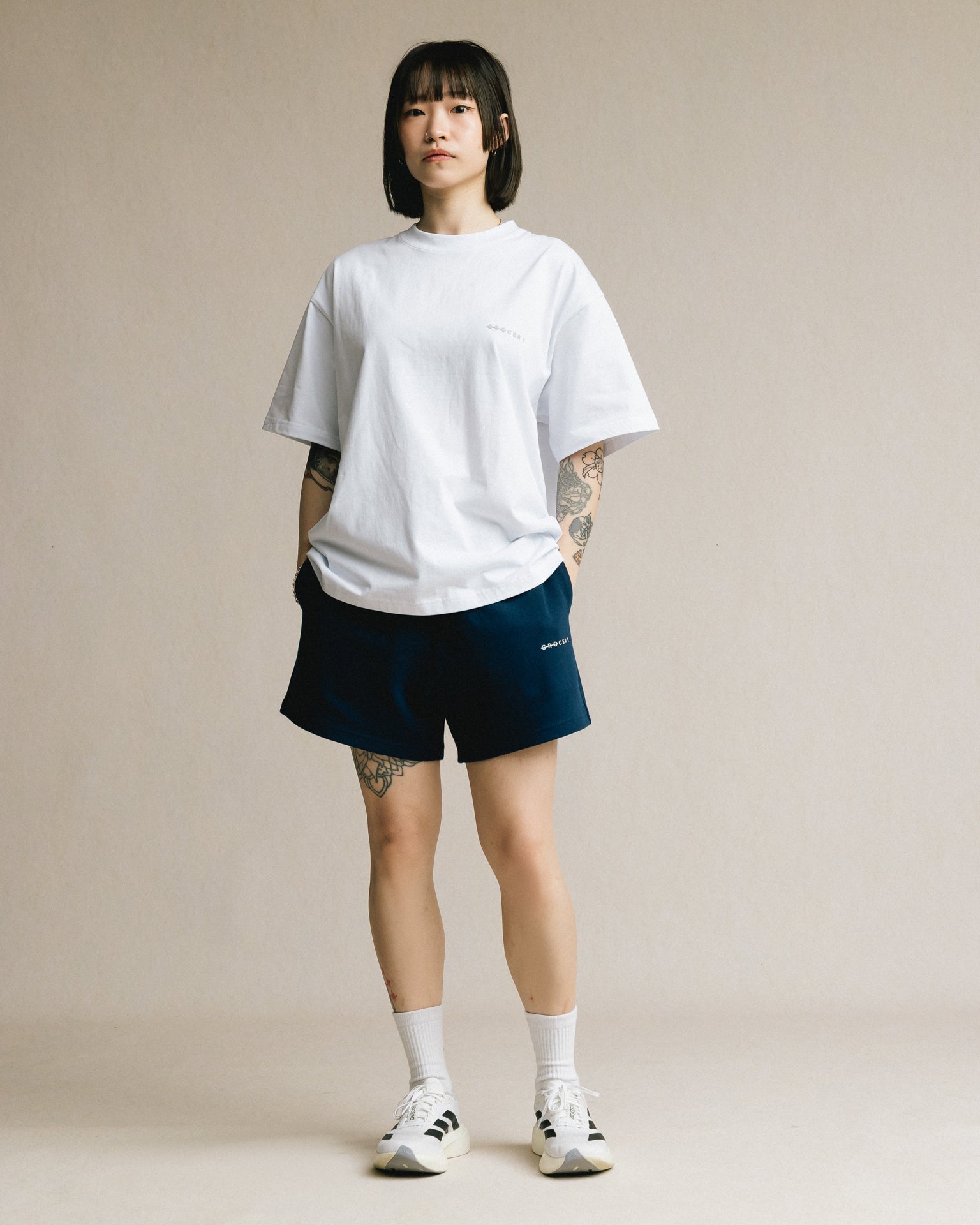 GROCERY BASIC BOXY TEE/ WHITE - GROGROCERY
