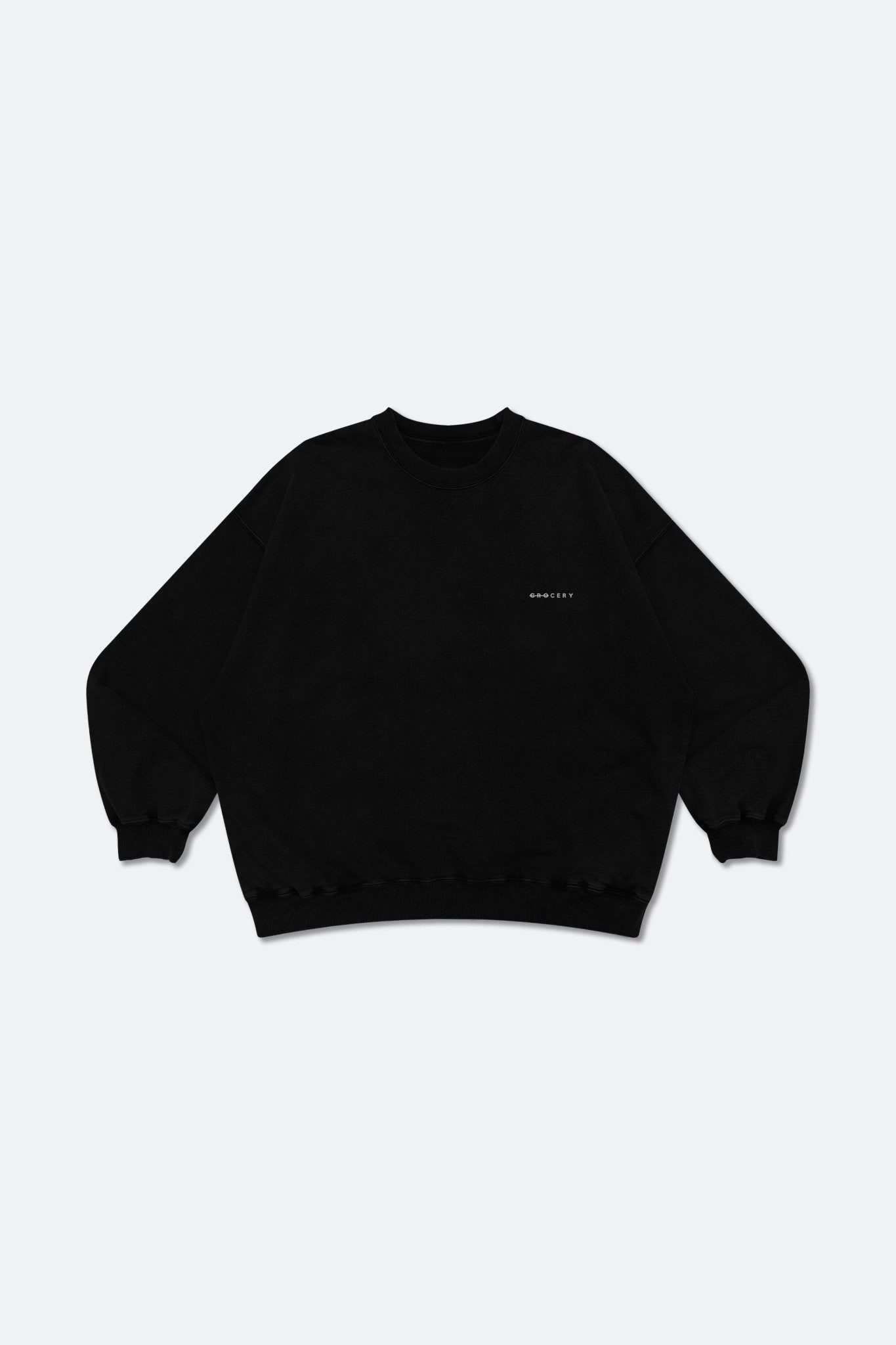 GROCERY BASIC CREWNECK SWEATER/ BLACK - GROGROCERY