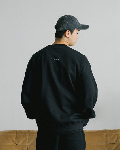GROCERY BASIC CREWNECK SWEATER/ BLACK - GROGROCERY