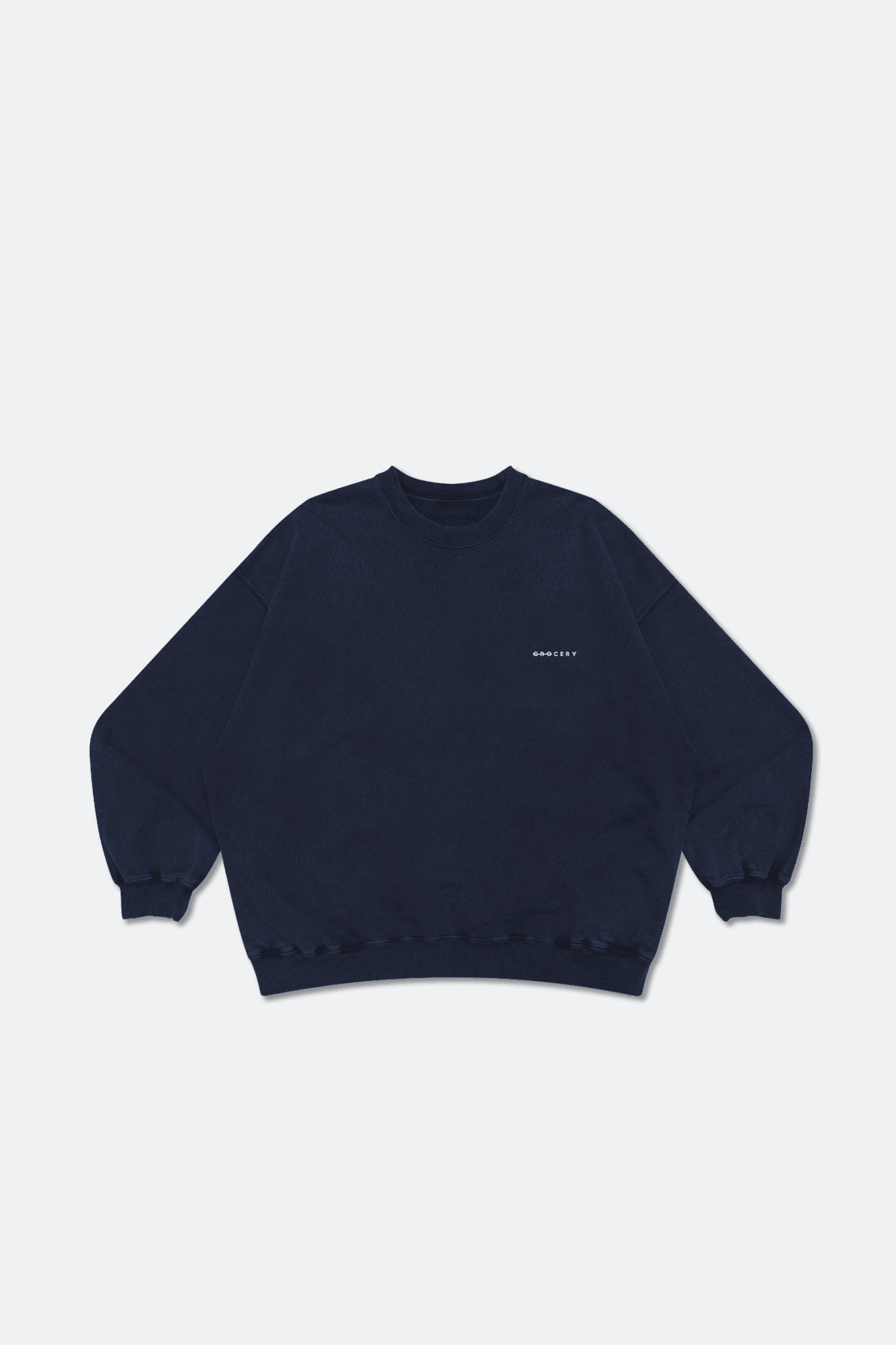 GROCERY BASIC CREWNECK SWEATER/ NAVY - GROGROCERY