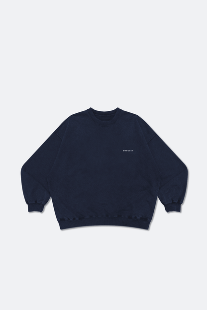 GROCERY BASIC CREWNECK SWEATER/ NAVY - GROGROCERY