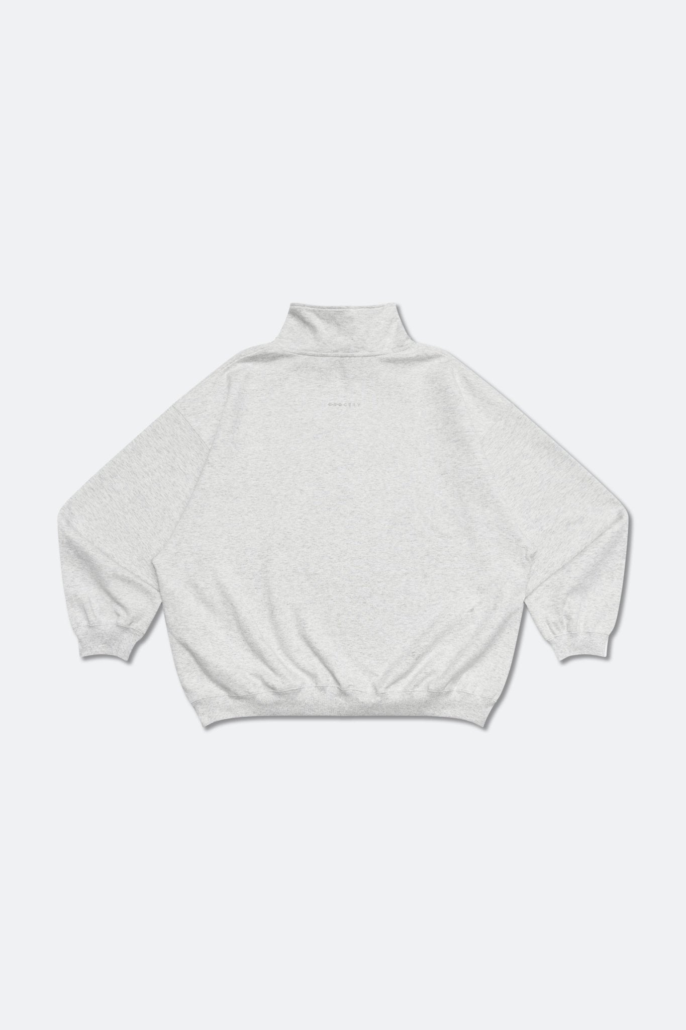 GROCERY BASIC HALF ZIP SWEATER/ HEATHER GREY - GROGROCERY