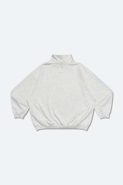 GROCERY BASIC HALF ZIP SWEATER/ HEATHER GREY - GROGROCERY