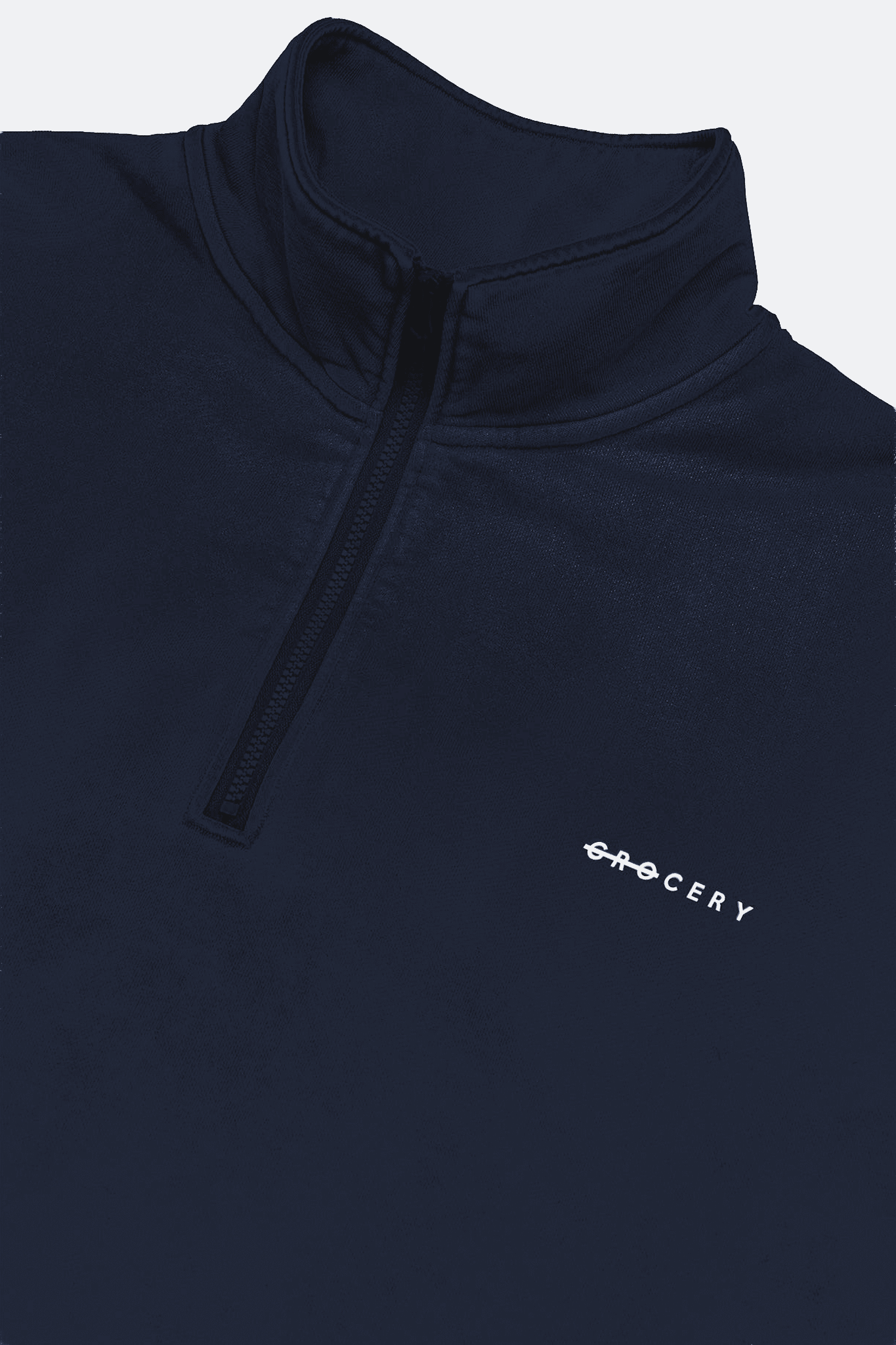 GROCERY BASIC HALF ZIP SWEATER/ NAVY - GROGROCERY