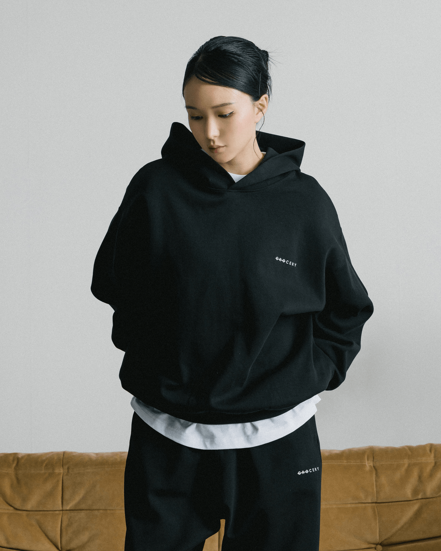 GROCERY BASIC HOODIE/ BLACK - GROGROCERY