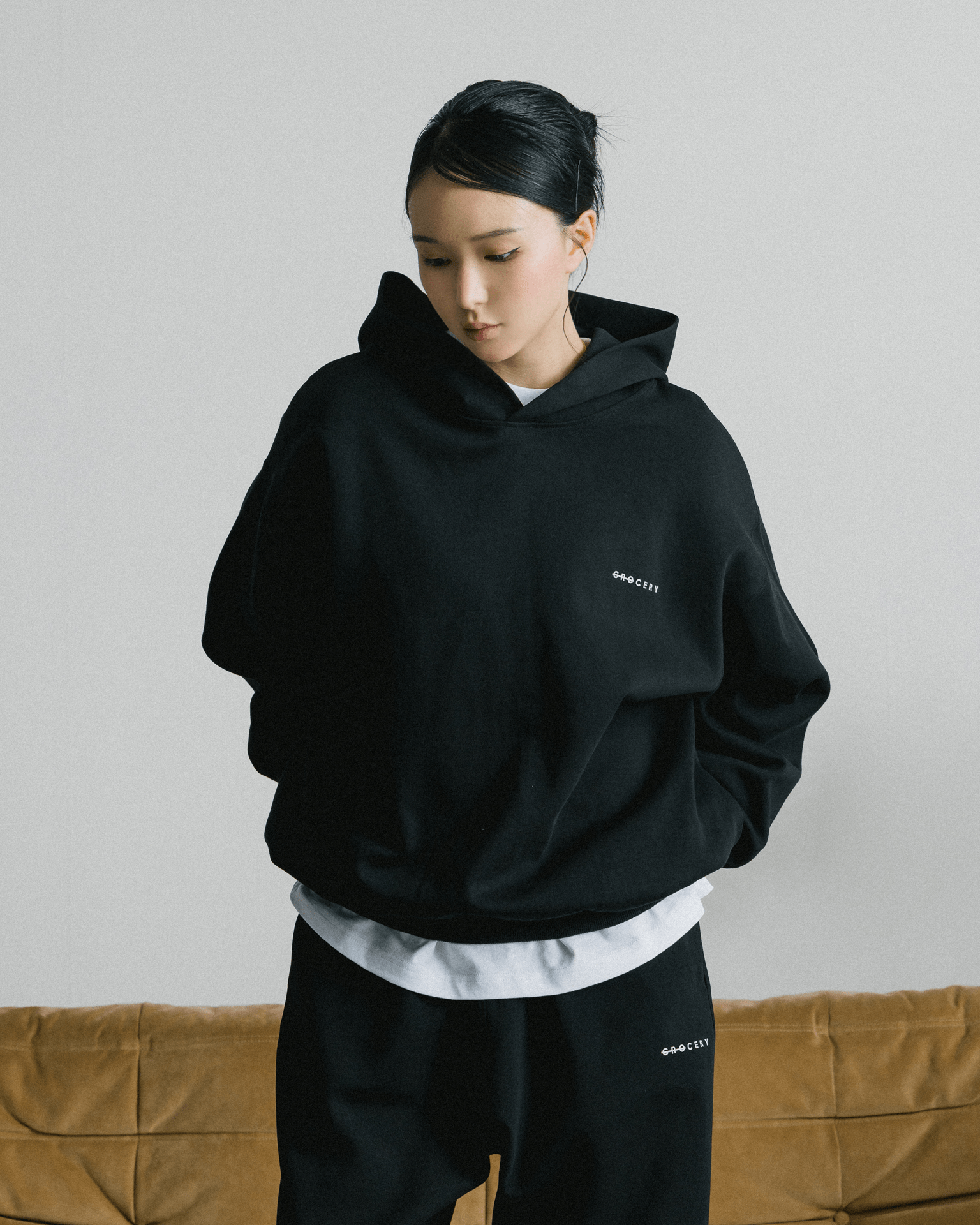 GROCERY BASIC HOODIE/ BLACK - GROGROCERY