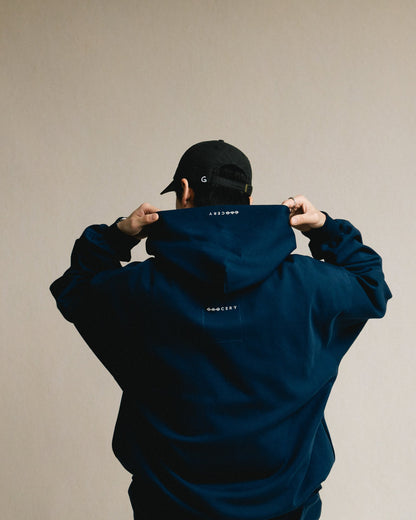 GROCERY BASIC HOODIE/ NAVY - GROGROCERY