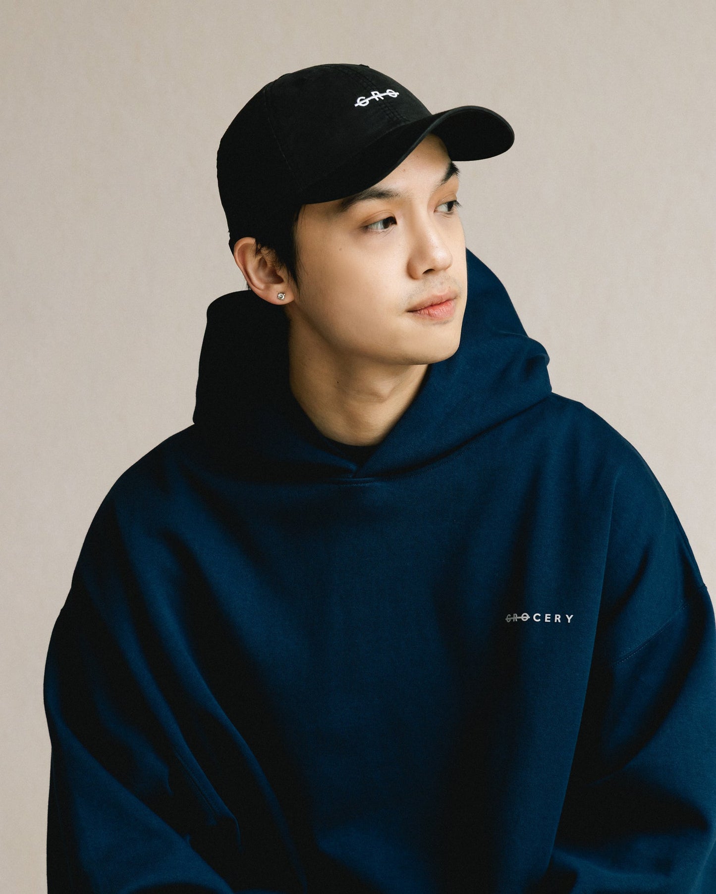 GROCERY BASIC HOODIE/ NAVY - GROGROCERY