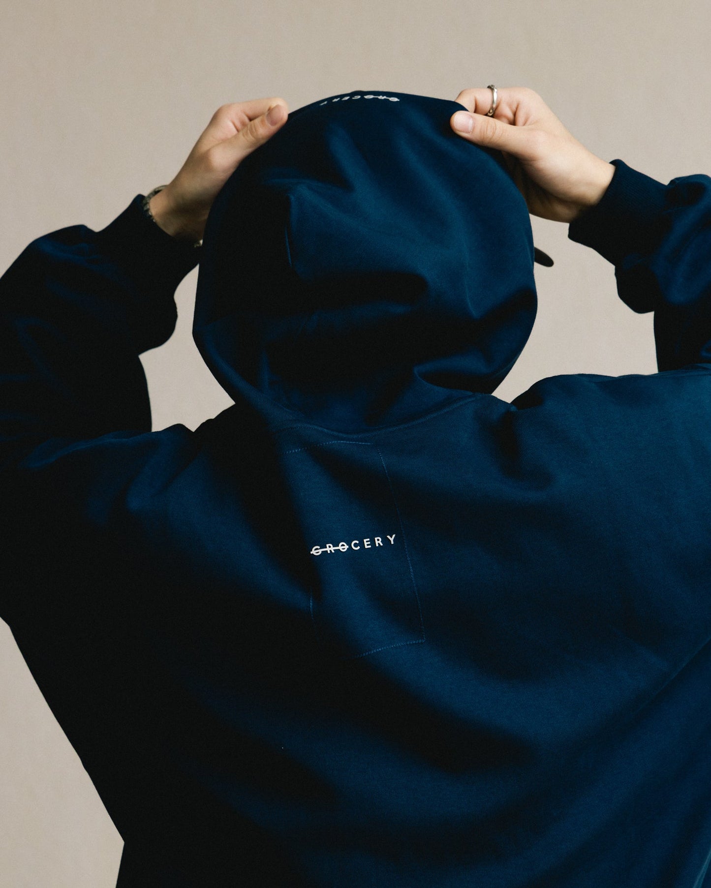 GROCERY BASIC HOODIE/ NAVY - GROGROCERY