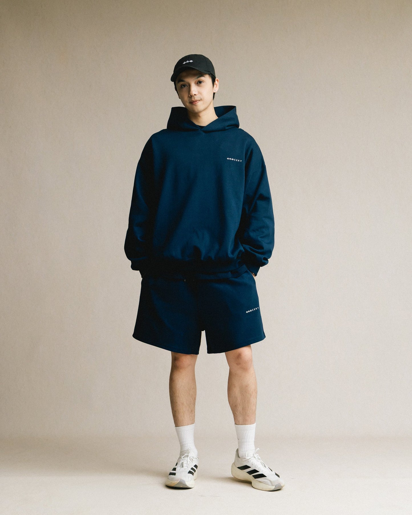GROCERY BASIC HOODIE/ NAVY - GROGROCERY