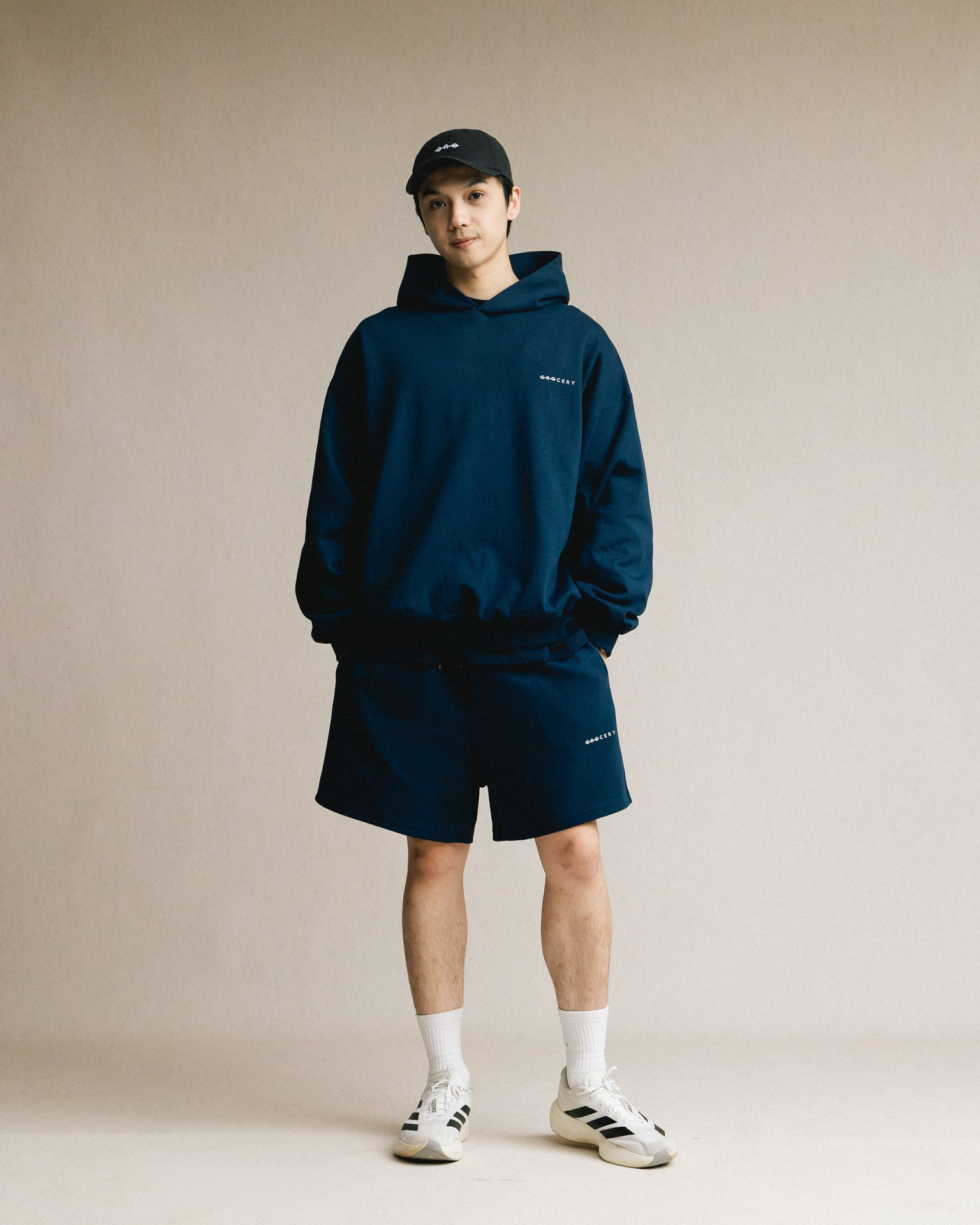 GROCERY BASIC HOODIE/ NAVY - GROGROCERY
