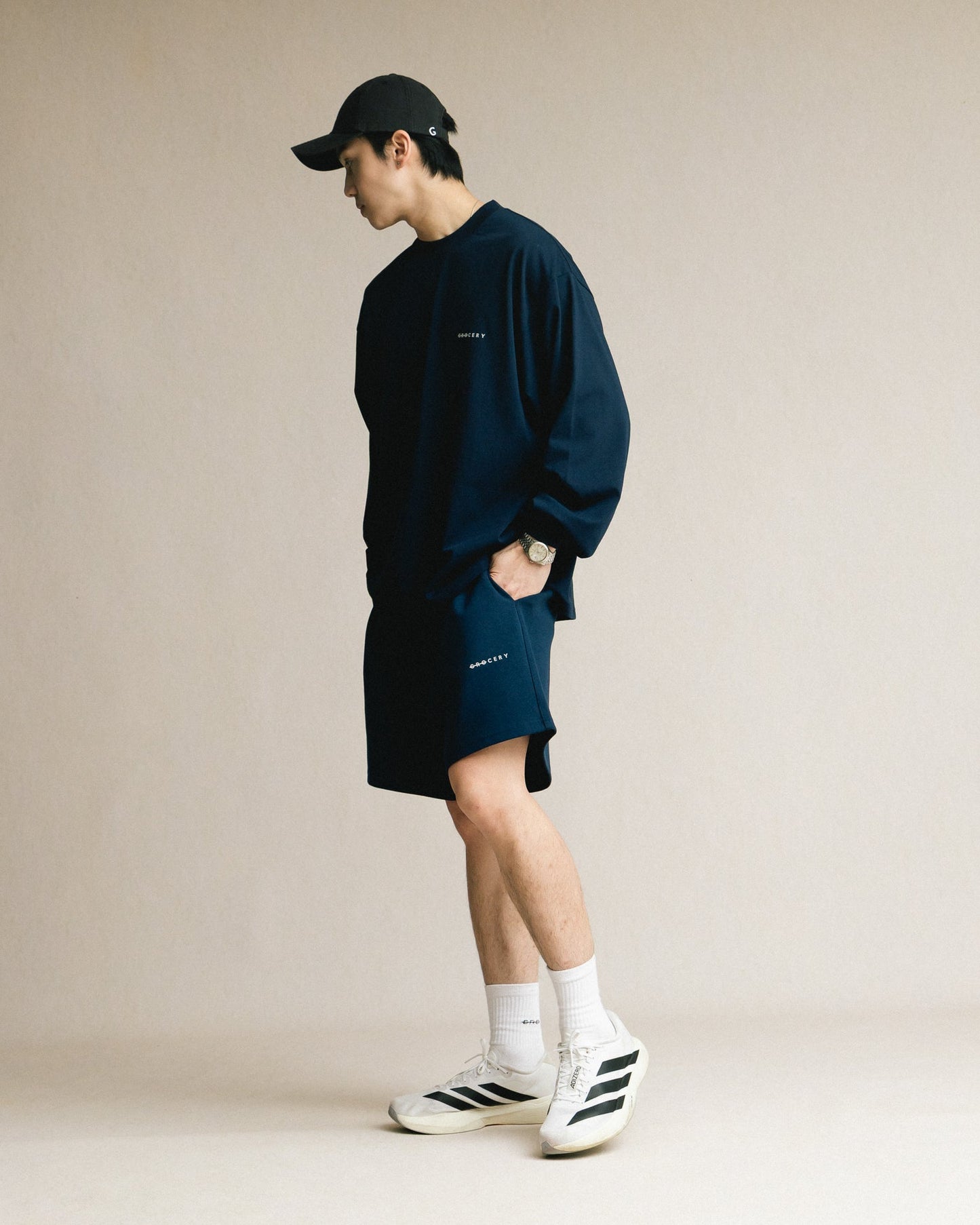 GROCERY BASIC LONG TOP/ NAVY - GROGROCERY