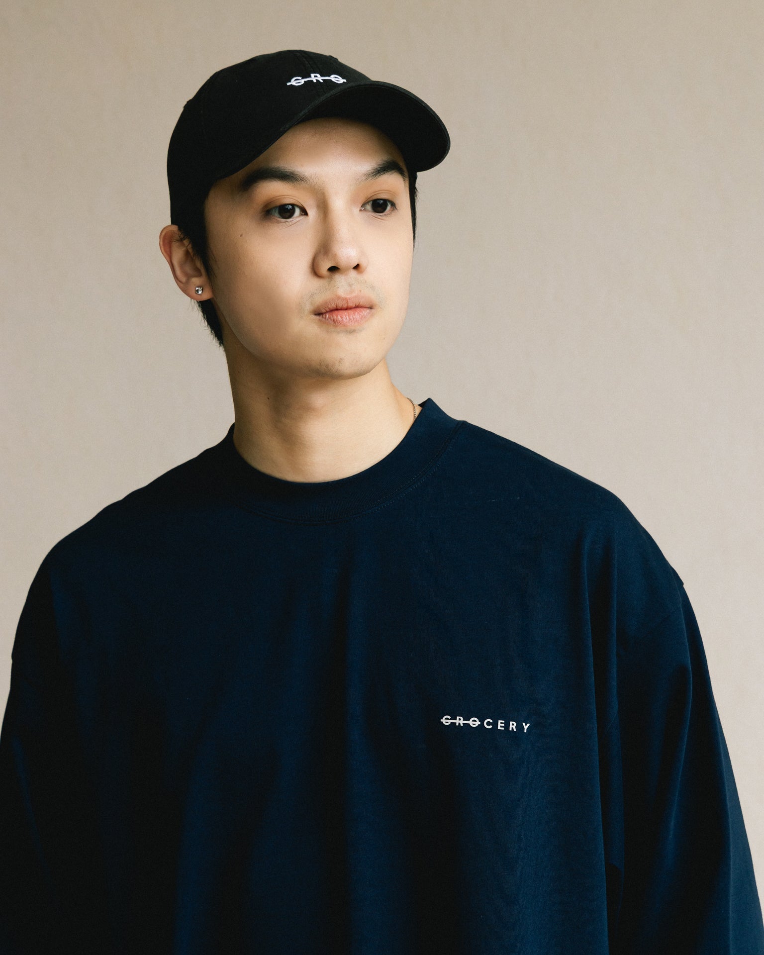 GROCERY BASIC LONG TOP/ NAVY - GROGROCERY