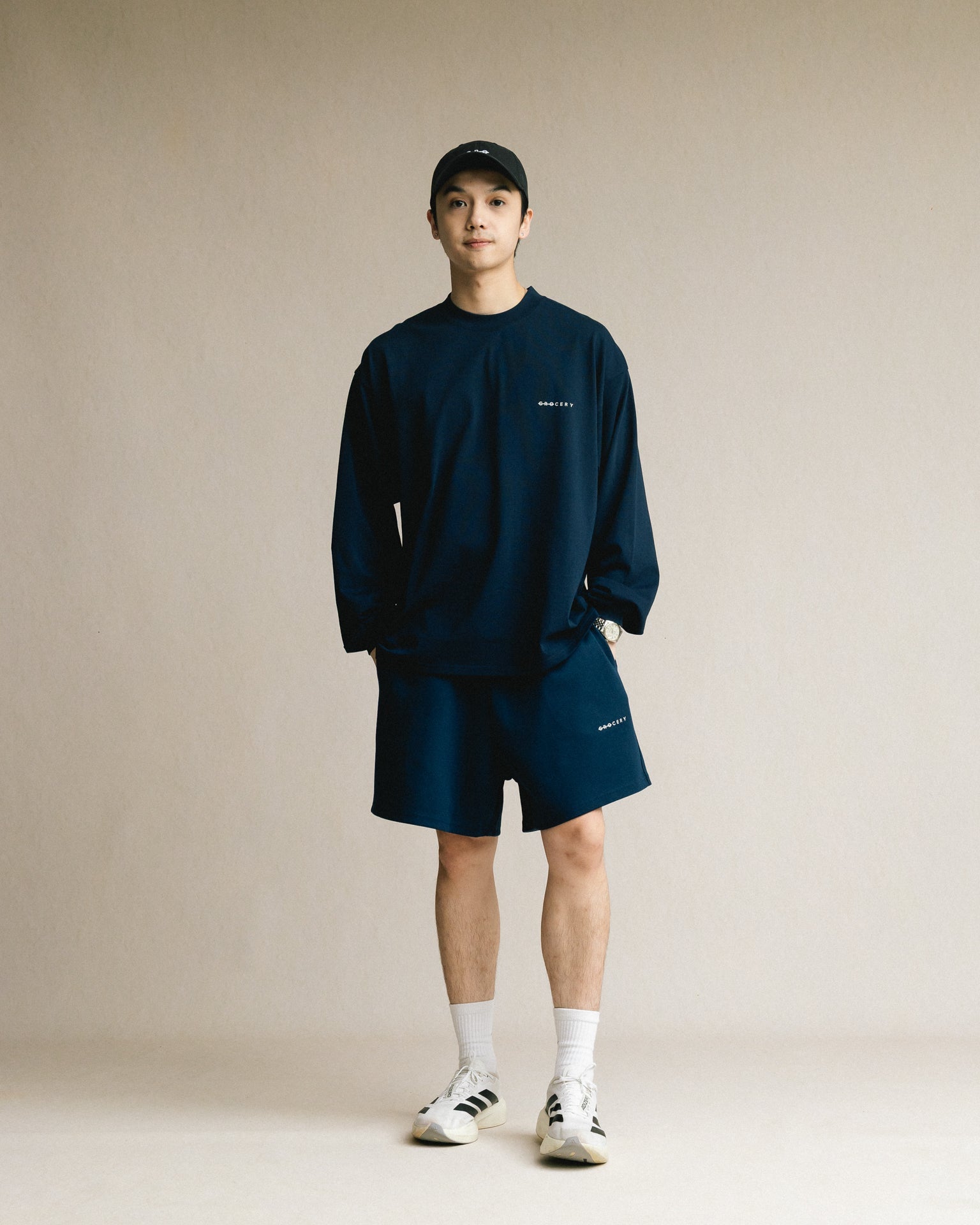 GROCERY BASIC LONG TOP/ NAVY - GROGROCERY