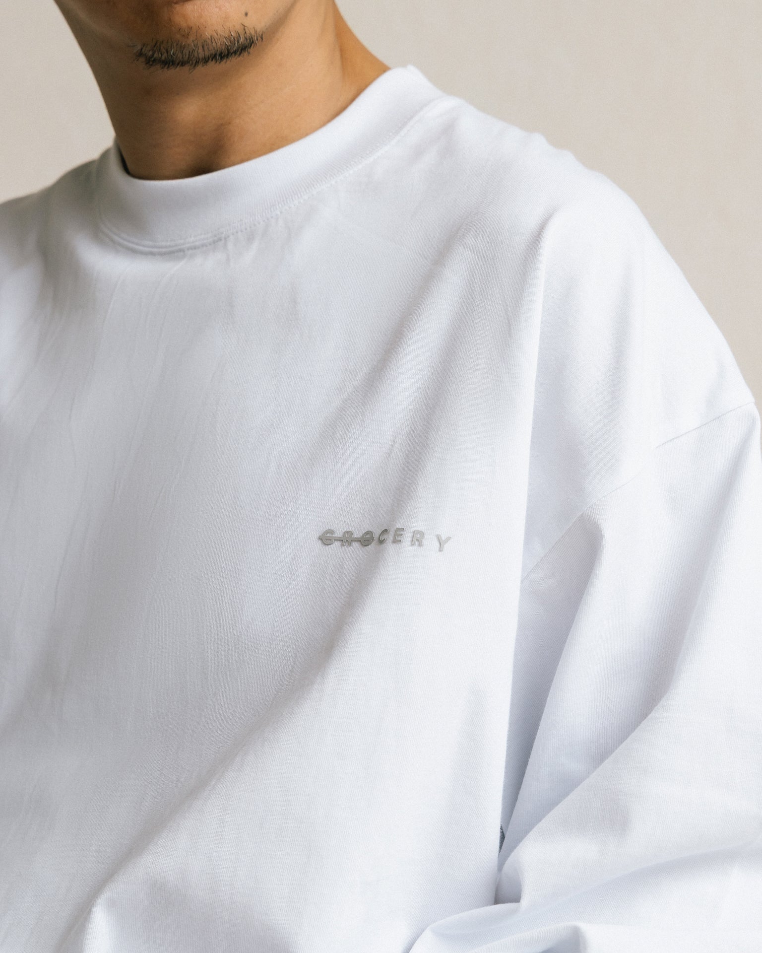 GROCERY BASIC LONG TOP/ WHITE - GROGROCERY