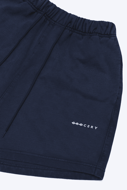GROCERY BASIC SWEAT SHORTS/ NAVY - GROGROCERY