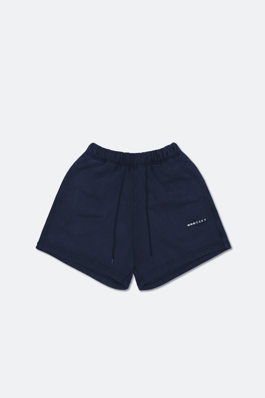 GROCERY BASIC SWEAT SHORTS/ NAVY - GROGROCERY