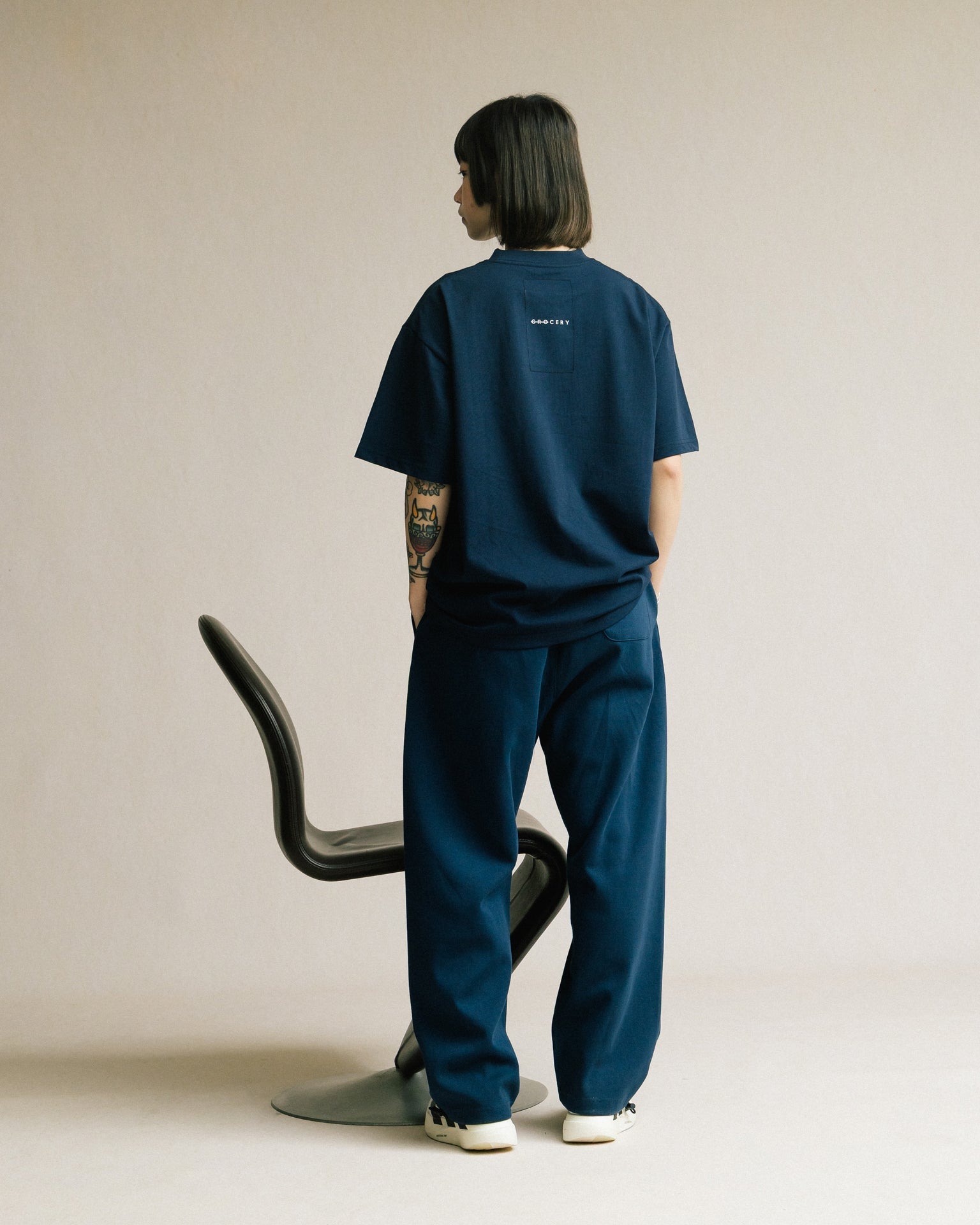GROCERY BASIC SWEATPANTS/ NAVY - GROGROCERY