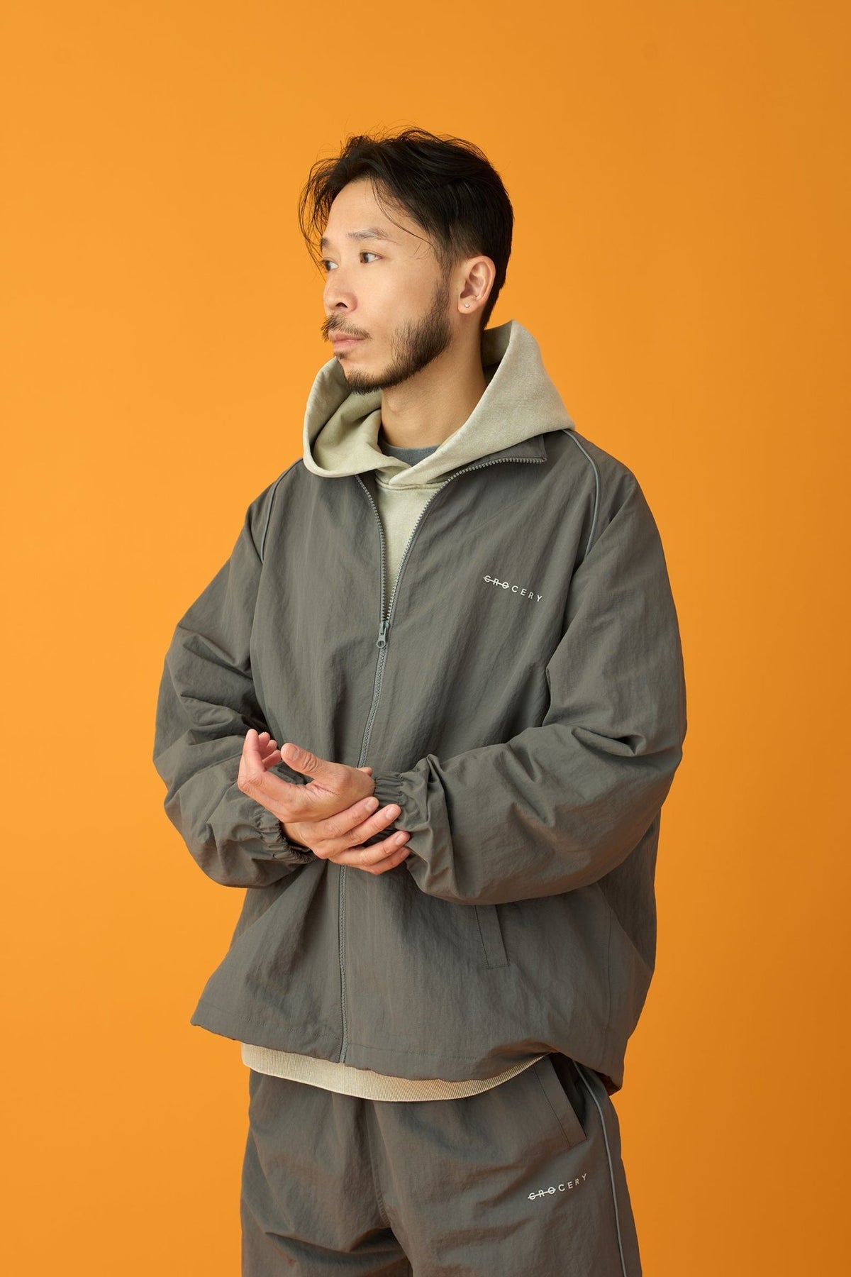 GROCERY BASIC TRACK JACKET/ CHARCOAL - GROGROCERY
