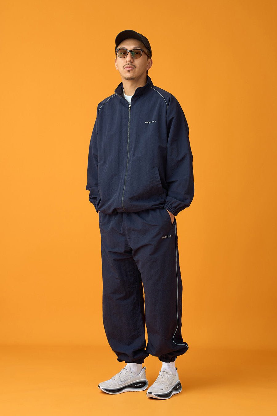 GROCERY BASIC TRACK JACKET/ NAVY - GROGROCERY