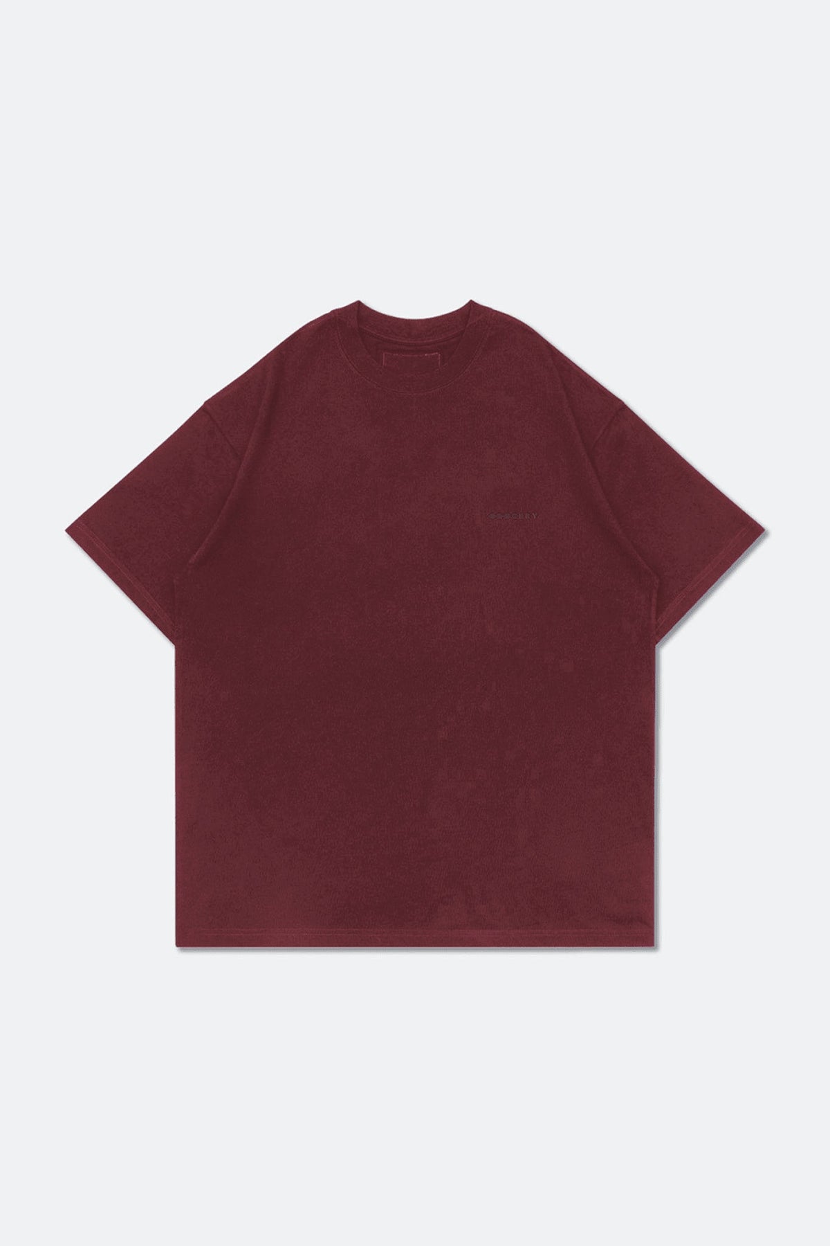 GROCERY BASIC WASHED BOXY TEE/ BURGUNDY - GROGROCERY