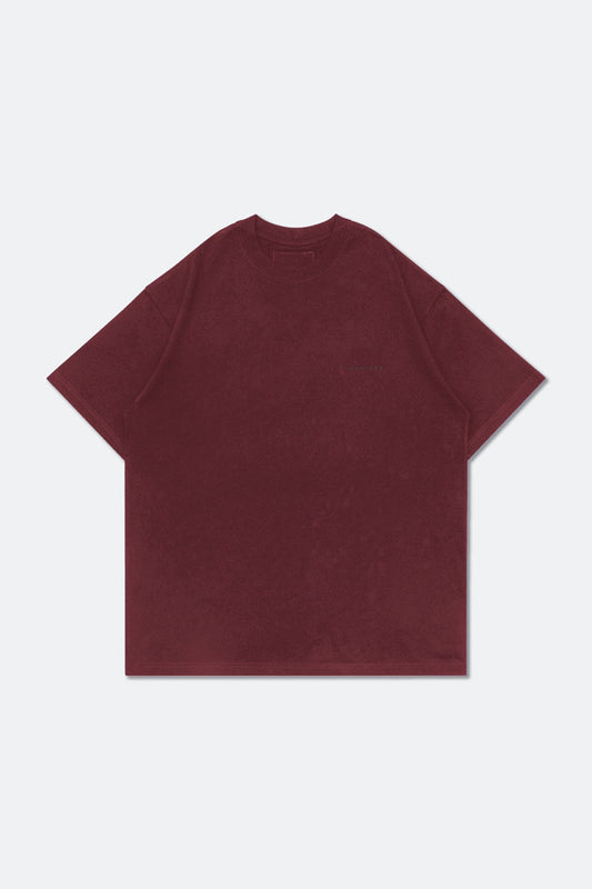 GROCERY BASIC WASHED BOXY TEE/ BURGUNDY - GROGROCERY