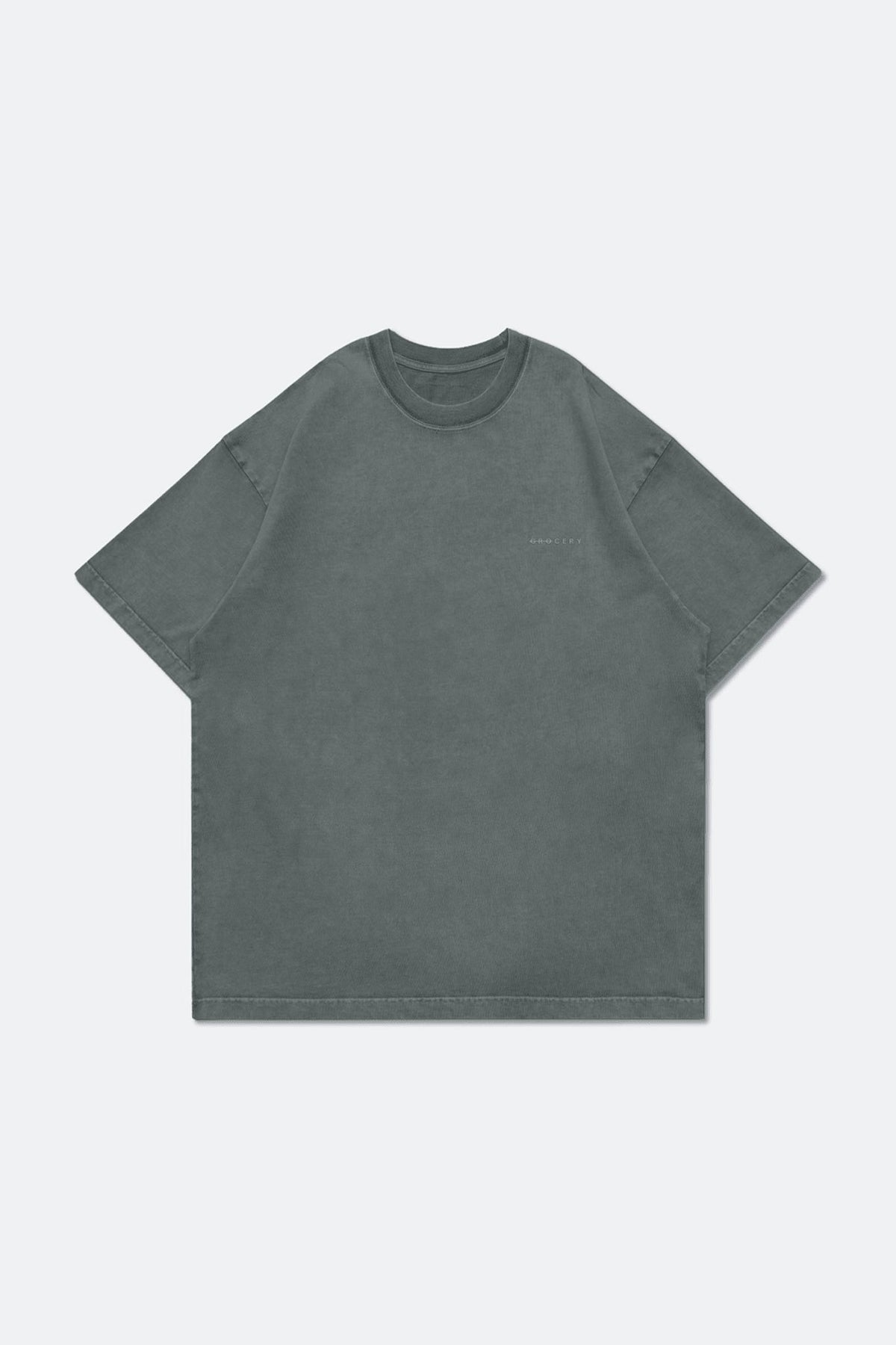 GROCERY BASIC WASHED BOXY TEE/ GREY - GROGROCERY