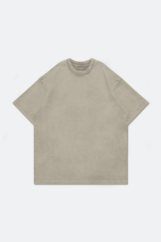 GROCERY BASIC WASHED BOXY TEE/ GREY OLIVE - GROGROCERY