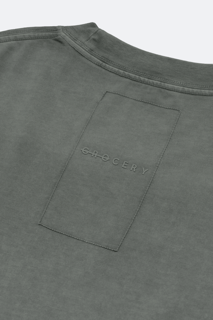 GROCERY BASIC WASHED BOXY TEE/ HUNTER GREEN - GROGROCERY
