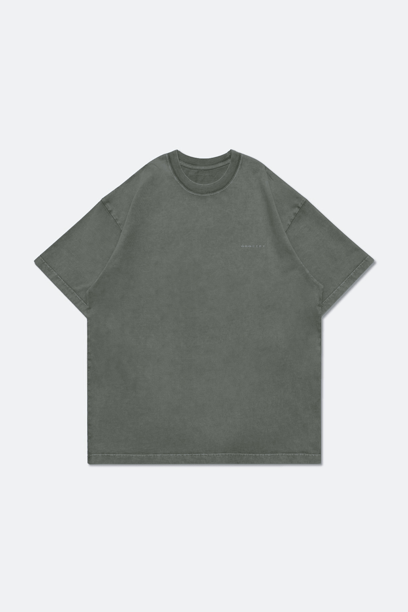 GROCERY BASIC WASHED BOXY TEE/ HUNTER GREEN - GROGROCERY