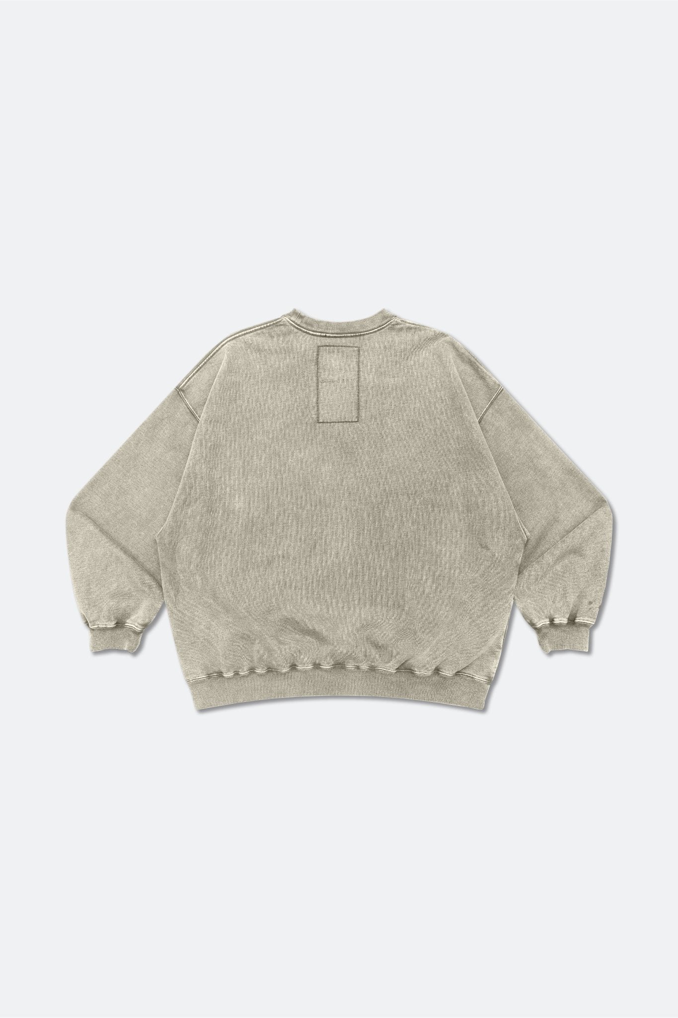GROCERY BASIC WASHED CREWNECK SWEATER/ GREY OLIVE - GROGROCERY