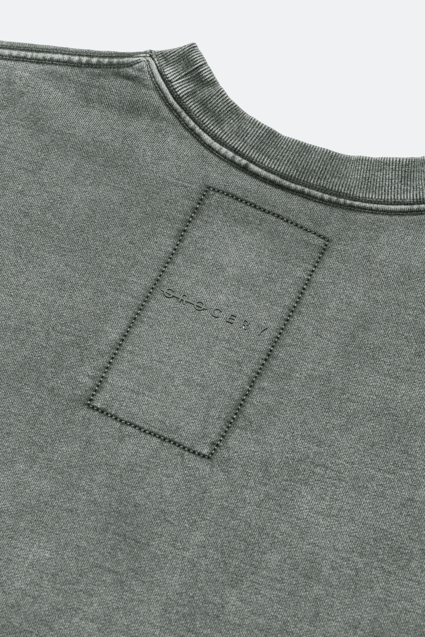 GROCERY BASIC WASHED CREWNECK SWEATER / HUNTER GREEN - GROGROCERY