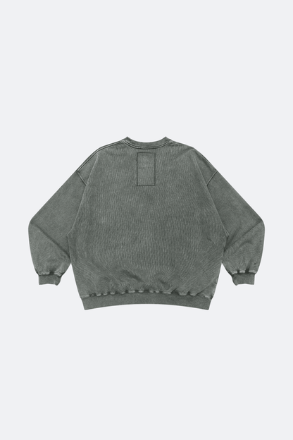 GROCERY BASIC WASHED CREWNECK SWEATER / HUNTER GREEN - GROGROCERY
