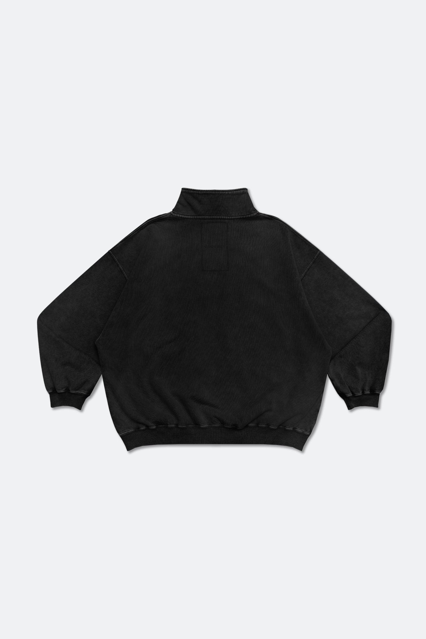 GROCERY BASIC WASHED HALF ZIP SWEATER/ BLACK - GROGROCERY