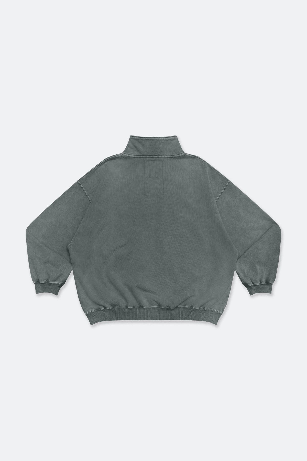 GROCERY BASIC WASHED HALF ZIP SWEATER/ GREY - GROGROCERY