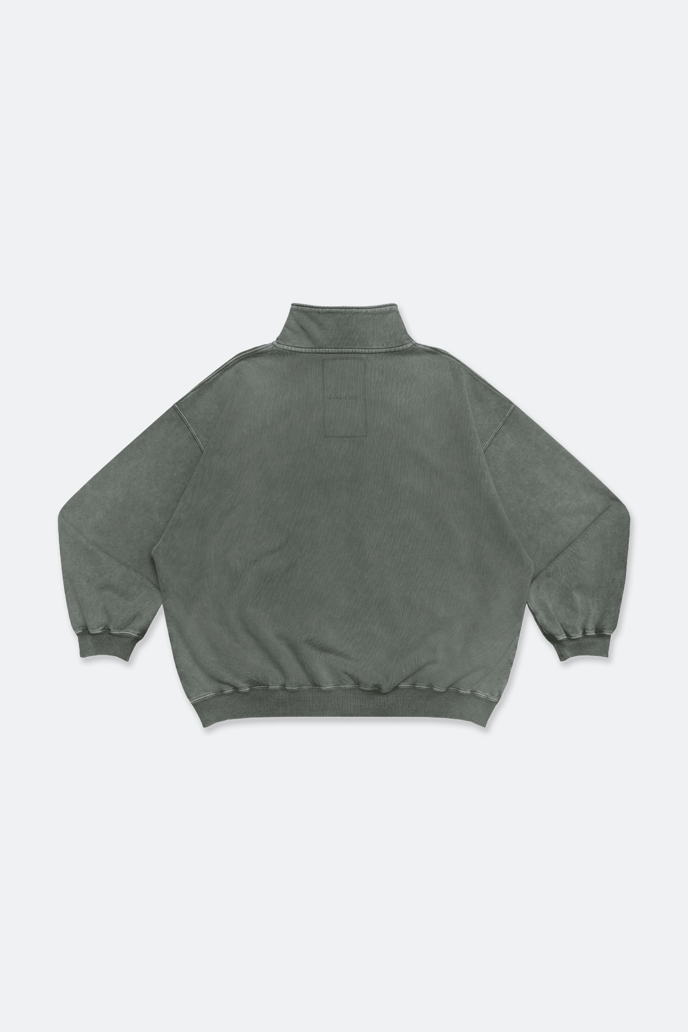 GROCERY BASIC WASHED HALF ZIP SWEATER/ HUNTER GREEN - GROGROCERY