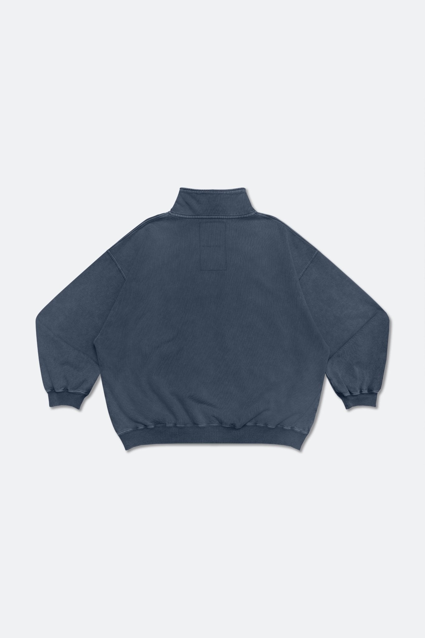GROCERY BASIC WASHED HALF ZIP SWEATER/ NAVY - GROGROCERY