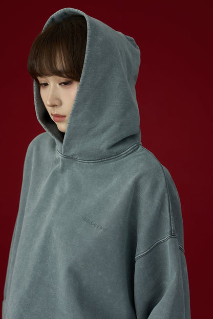 GROCERY BASIC WASHED HOODIE/ GREY - GROGROCERY