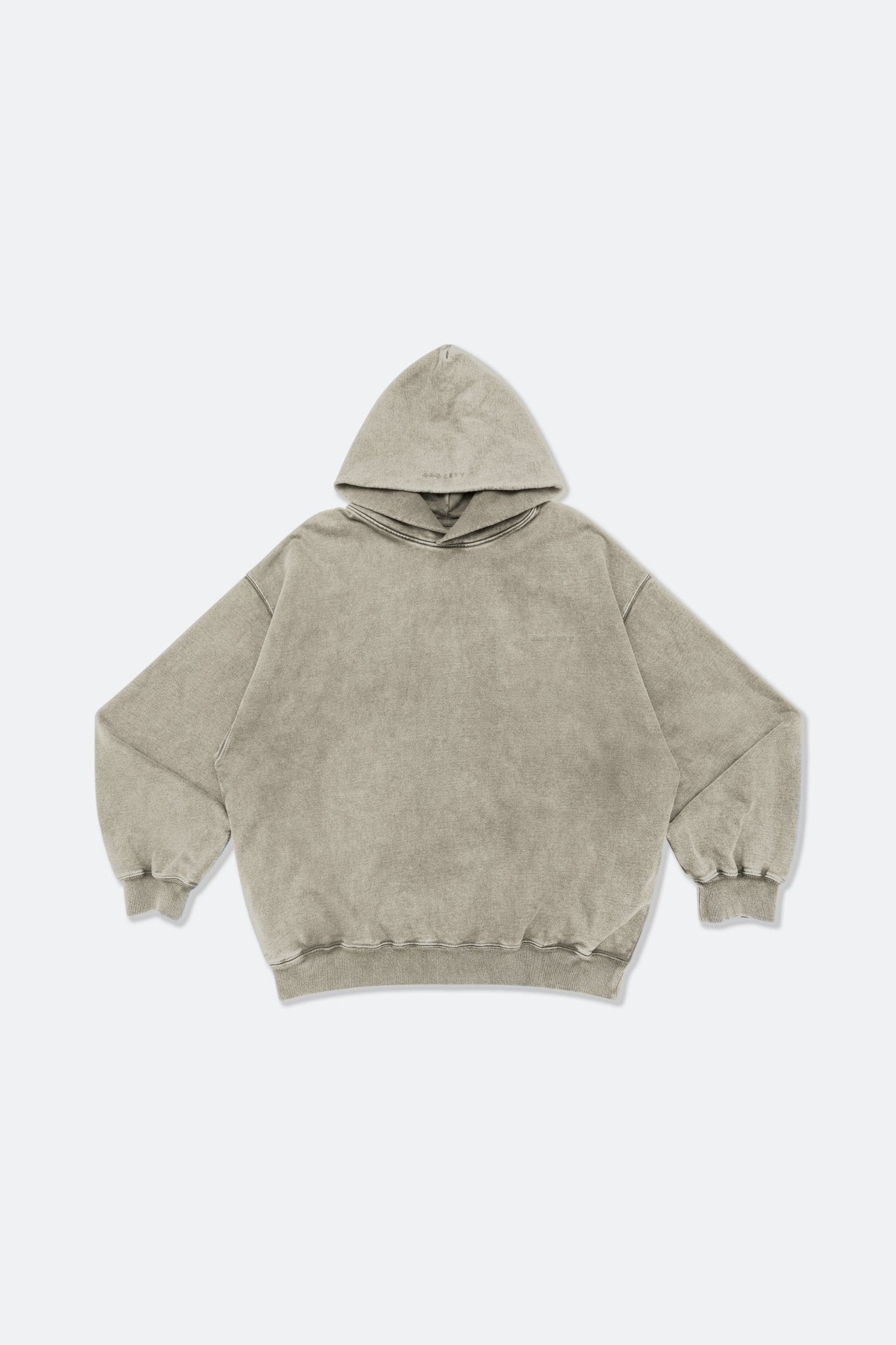 GROCERY BASIC WASHED HOODIE/ GREY OLIVE - GROGROCERY