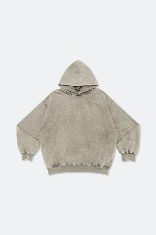 GROCERY BASIC WASHED HOODIE/ GREY OLIVE - GROGROCERY