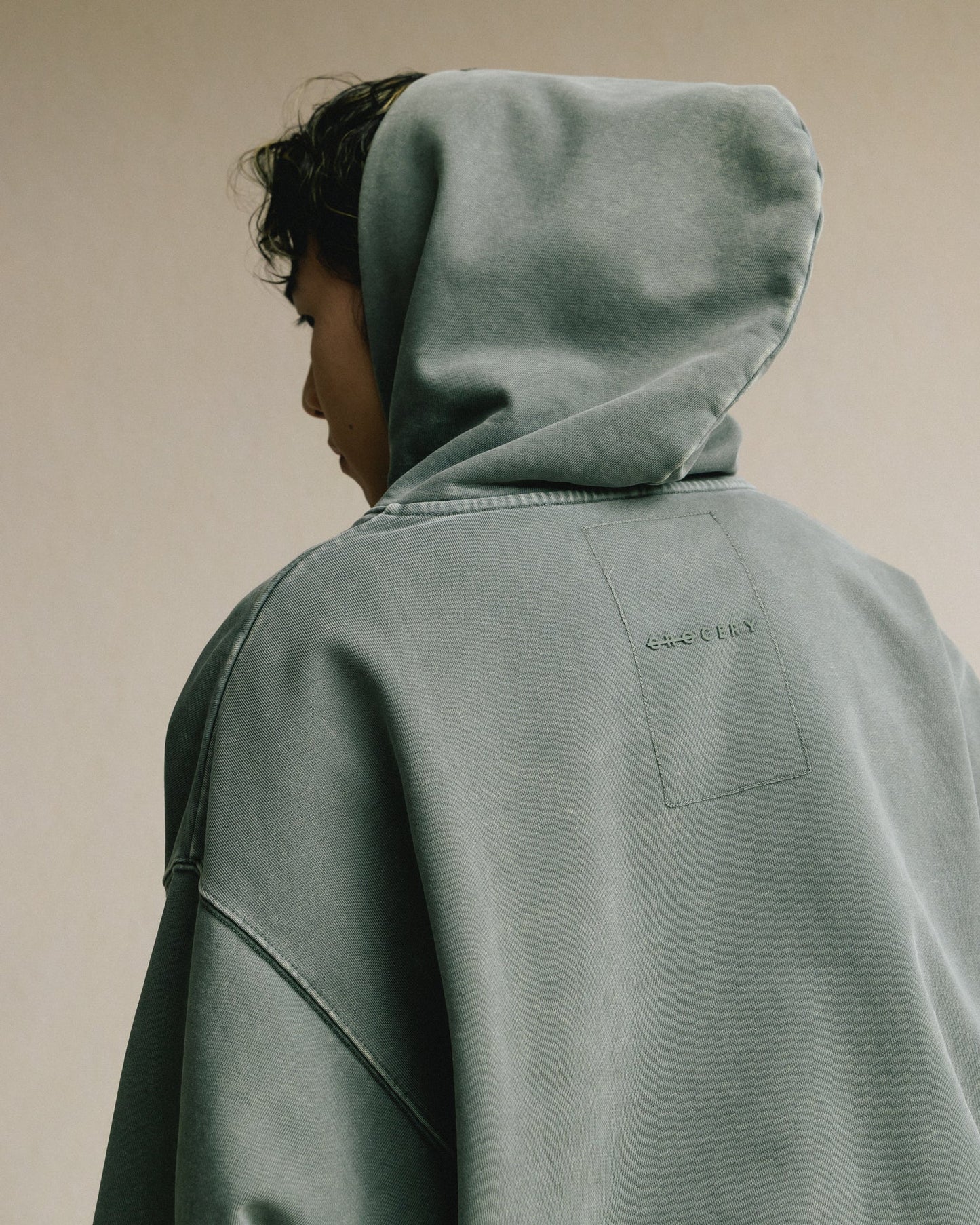 GROCERY BASIC WASHED HOODIE/ HUNTER GREEN - GROGROCERY