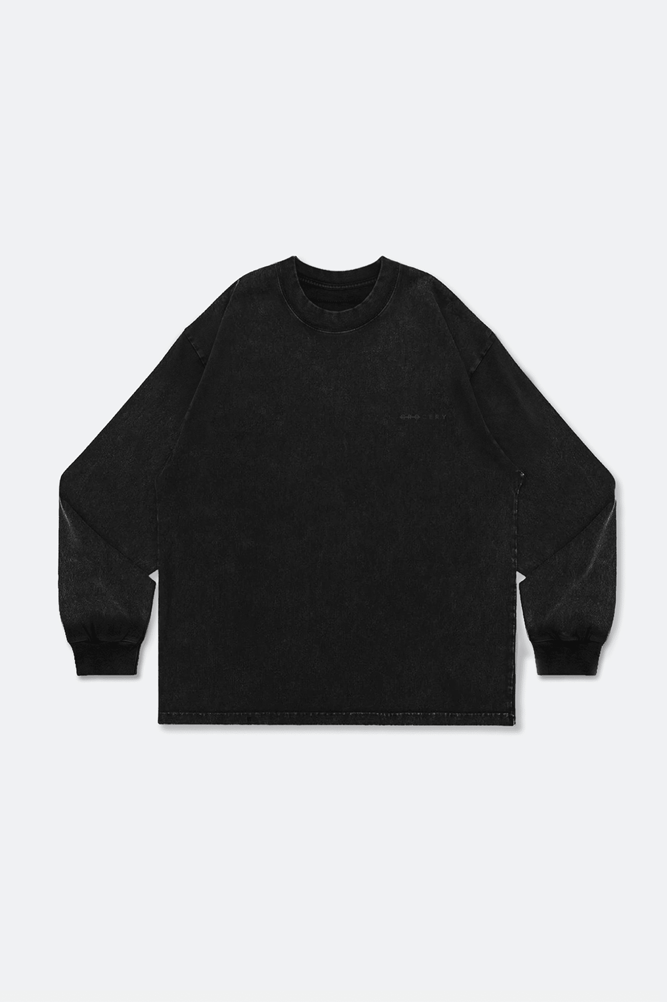 GROCERY BASIC WASHED LONG TOP/ BLACK - GROGROCERY