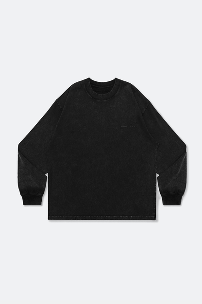 GROCERY BASIC WASHED LONG TOP/ BLACK - GROGROCERY